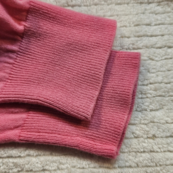 Old Navy Pink Sweater Size Large Cotton Long Sleeve Letter L Graphic - Picture 6 of 13